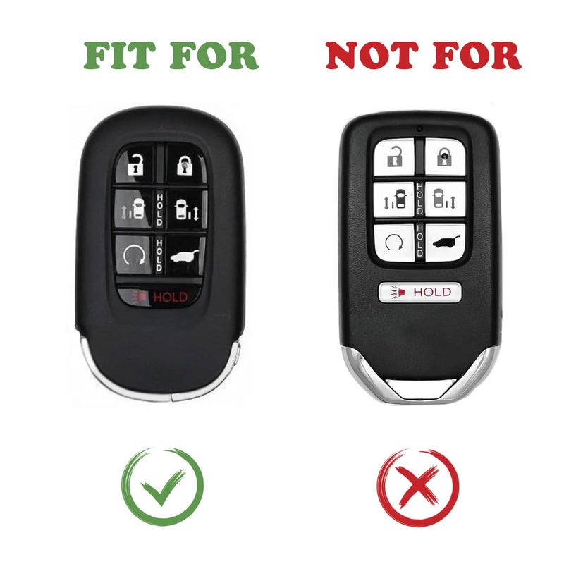 TANDRIVE Key Fob Cover for Honda 2025 2026 Odyssey, 7 Button, Silicone, 2-Pack, Black - Image 2